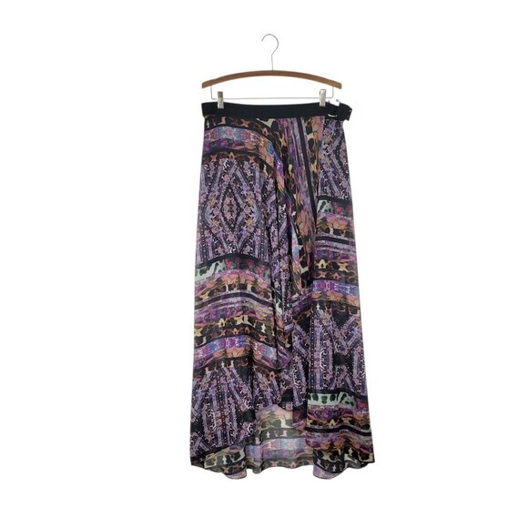 Marciano Modern Mix Skirt Purple Chiffon Boho Whimsigoth Tulip Hem Size Large - Picture 1 of 10